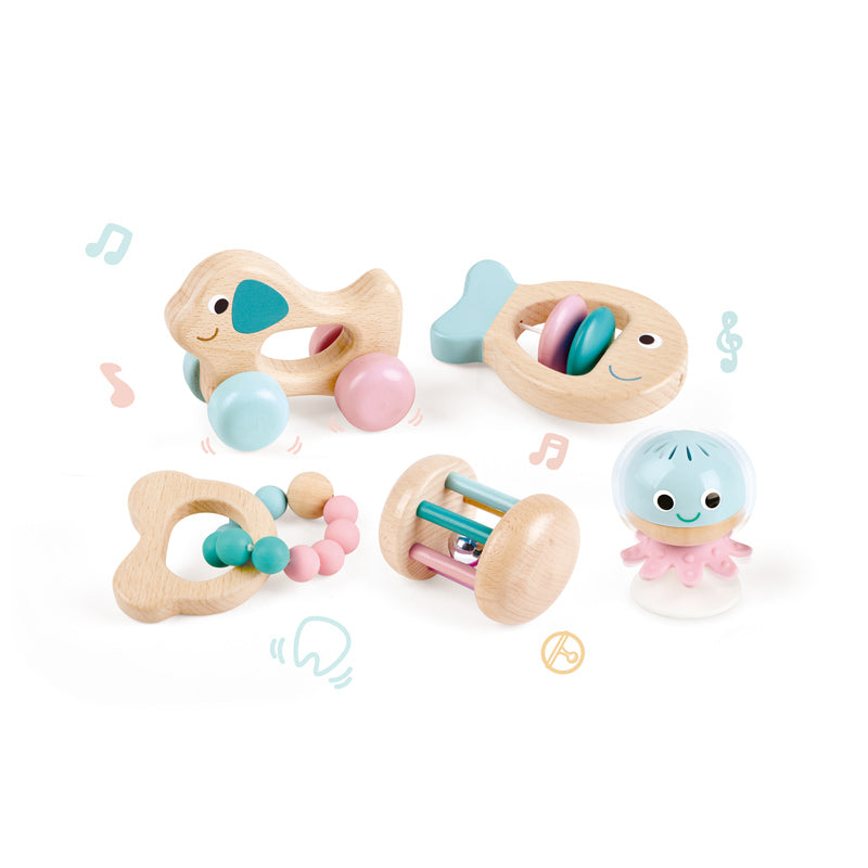 Hape set 5 jucarii zornaitoare 0m+