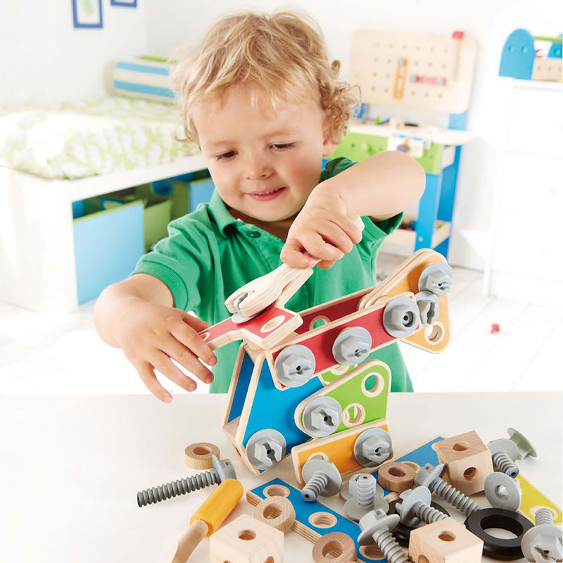 Hape set jucarie constructie 62 piese 3 ani+ Master Builder