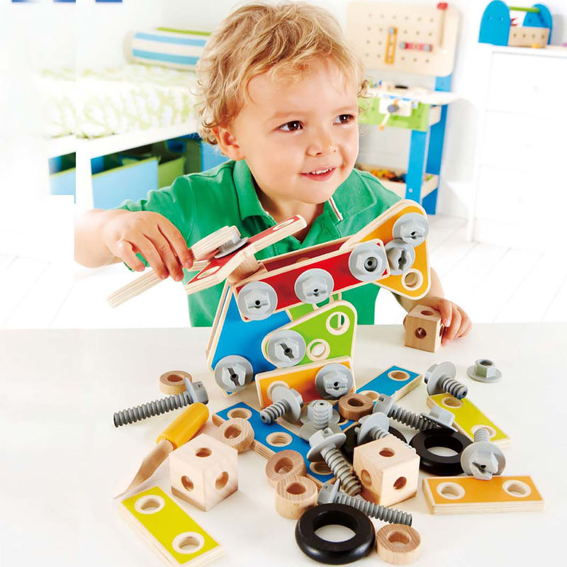 Hape set jucarie constructie 62 piese 3 ani+ Master Builder