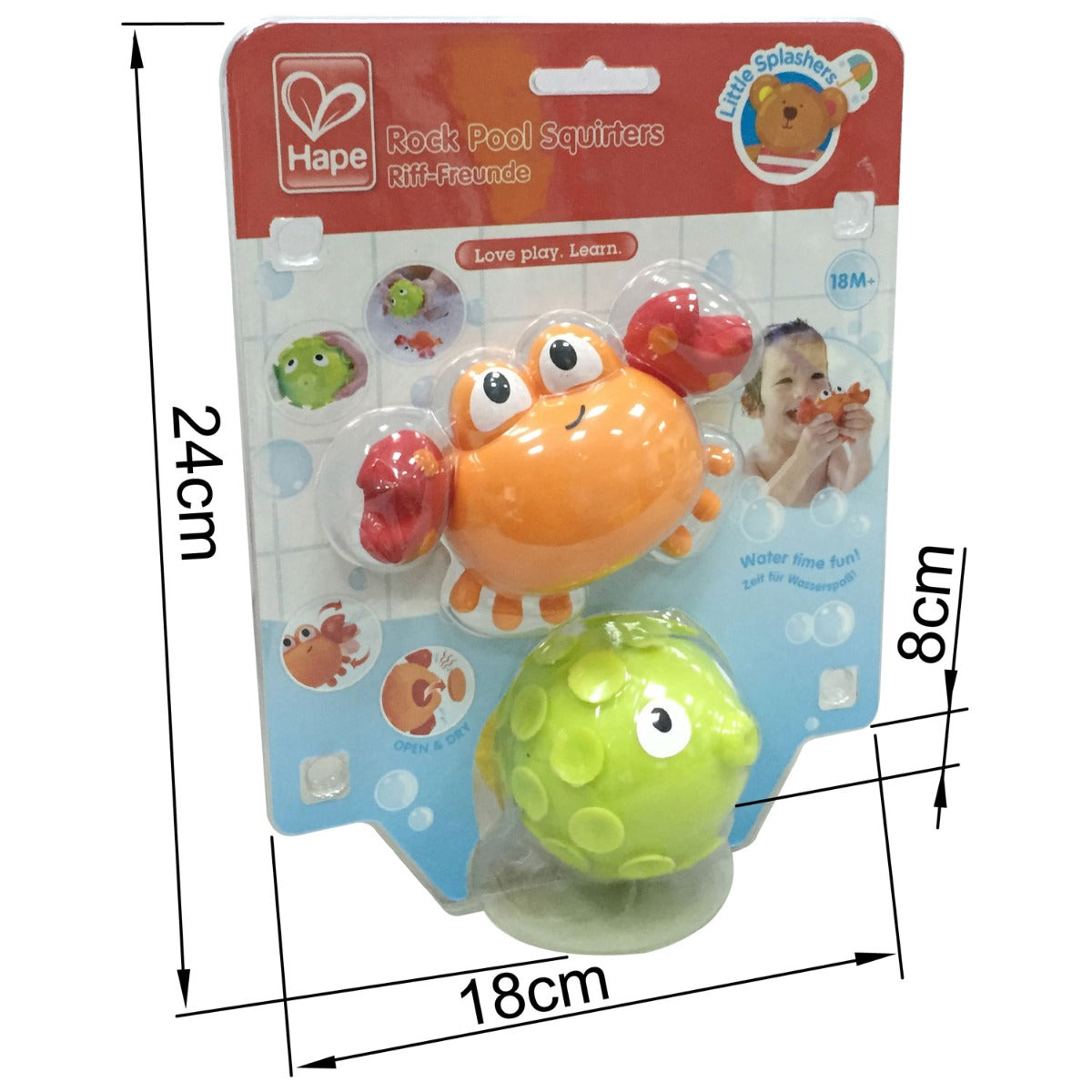 Hape set jucarie de baie 18m+ Crab si peste