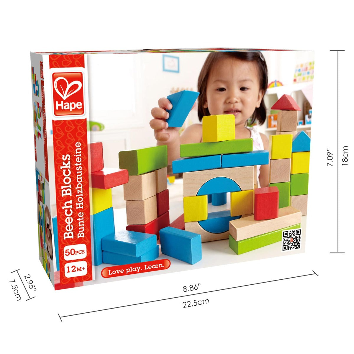 Hape set piese de construit multicolor 12m+