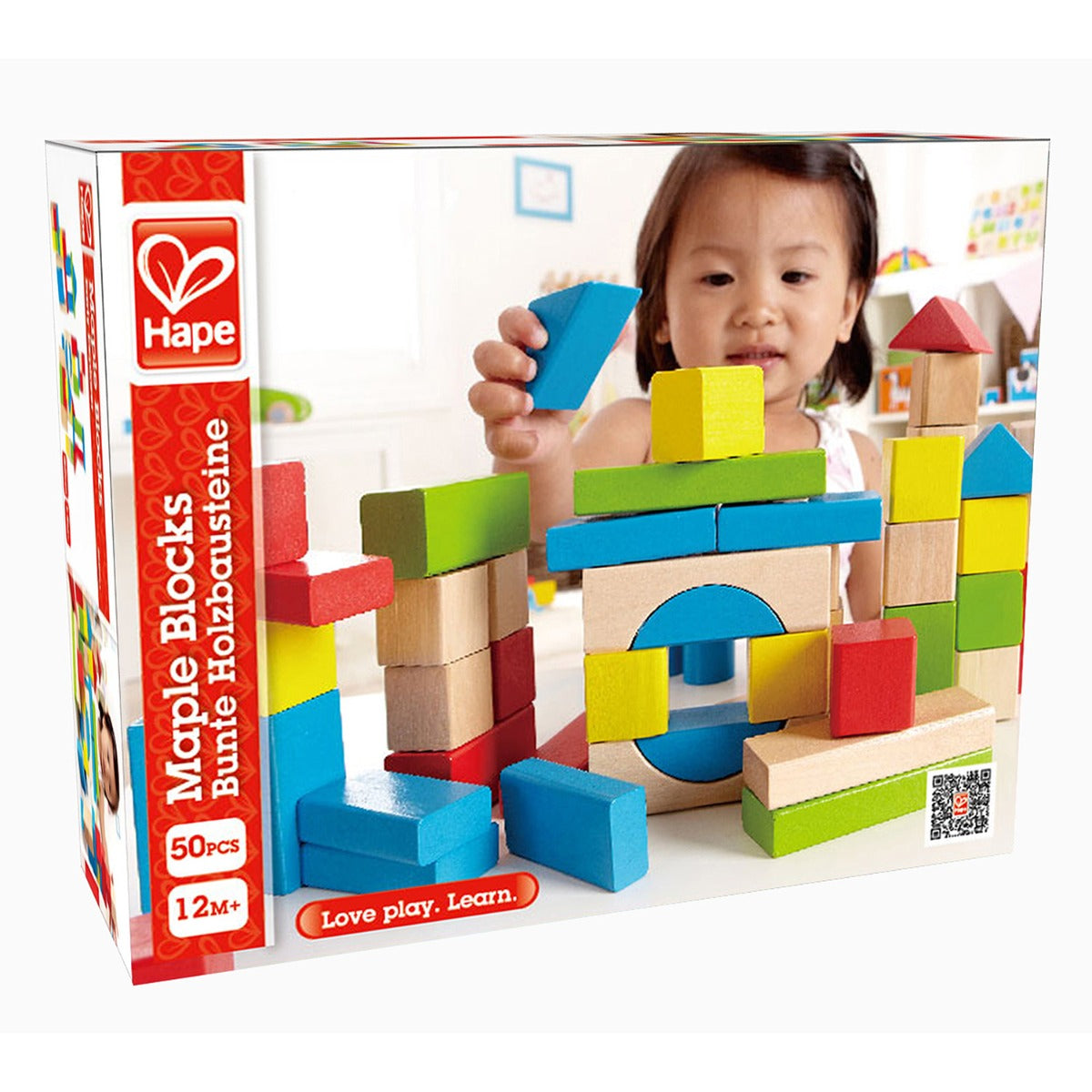 Hape set piese de construit multicolor 12m+