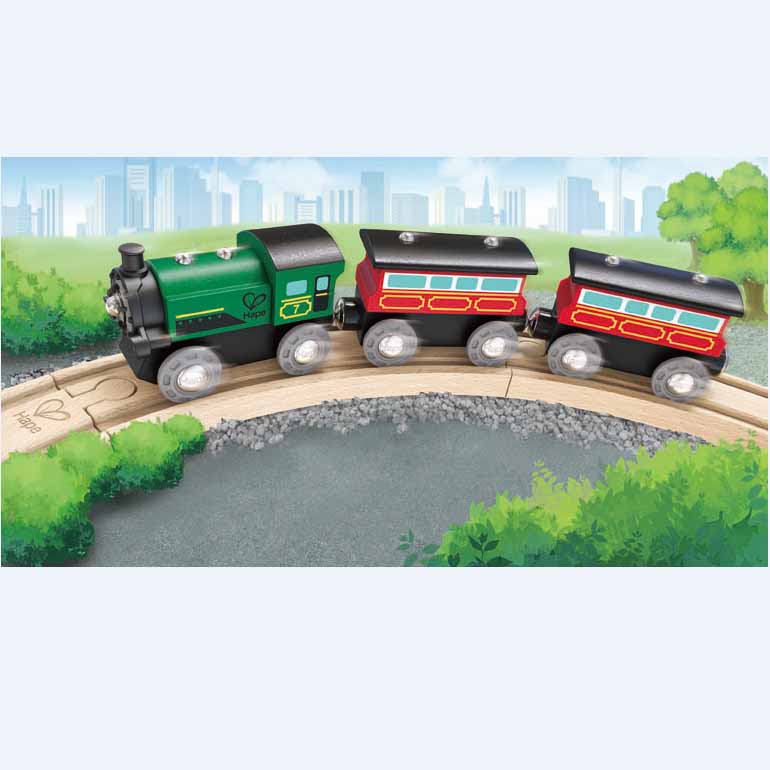 Hape tren de calatori pe aburi 3 ani+