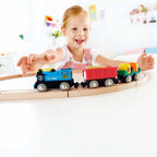 Hape Tren marfar cu doua vagoane 3 ani+