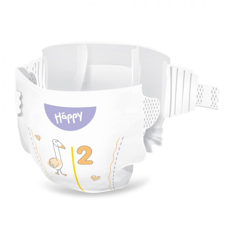 Happy scutec copii Soft&Delicate Mni 2 pentru 3-6 kg 38 buc