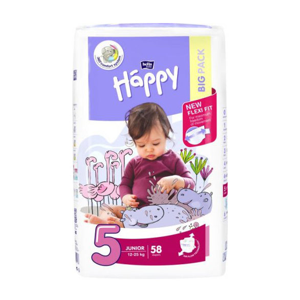 Happy scutec copii Junior marimea 5 pentru 12-25 kg 58 buc