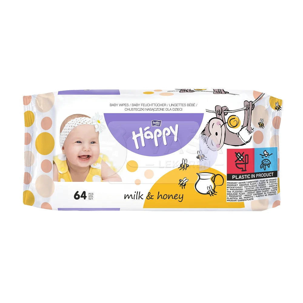 Happy servetele umede Milk&Honey 64 buc