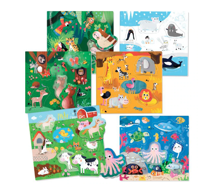 Headu puzzle Montessori Animal Lotto 30 forme 2-5 ani