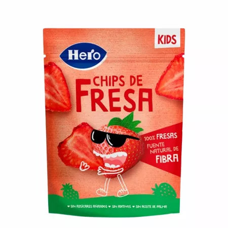 Hero Baby chipsuri din capsuni 3 ani+, 12 g