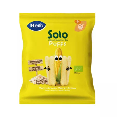 Hero Baby snack ecologic cu porumb si ovaz 8m+ 25 g