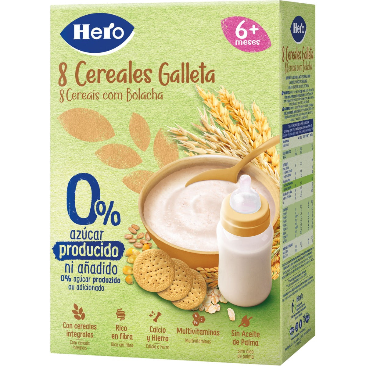 Hero Baby 8 cereale cu biscuiti 6 luni+ 340 g