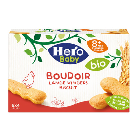 Hero Baby piscoturi bio pentru bebelusi 8 luni+, 120 g Imagine principală a produsului
