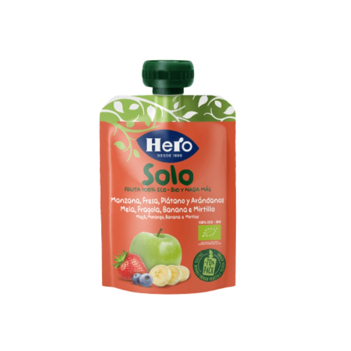Hero Baby Solo gustare ecologica de mar, capsuni, banana si afine