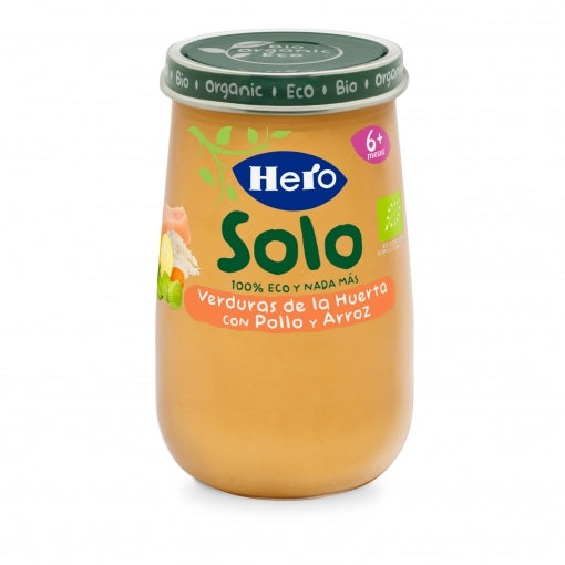 Hero Baby Solo Piure cu legume, orez si carne de pui 6 luni+, 190 g Imagine principală a produsului