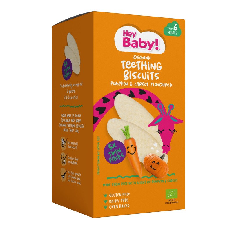 Hey Baby! ECO Biscuiti pentru copii pentru dentitie, cu morcov si dovleac 6m+ 21