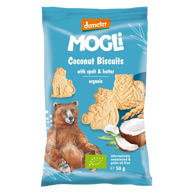 Holle Bio ECO Biscuiti mini cu nuca de cocos Mogli 50g 1 an+ Imagine principală a produsului