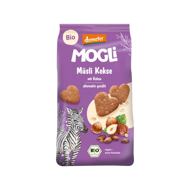 Holle Bio ECO Biscuiti muesli cu cacao si alune de padure Mogli 125g 1 an+ Imagine principală a produsului