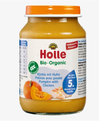 Holle Bio ECO piure de dovleac si carne de pui 5m+ 190g