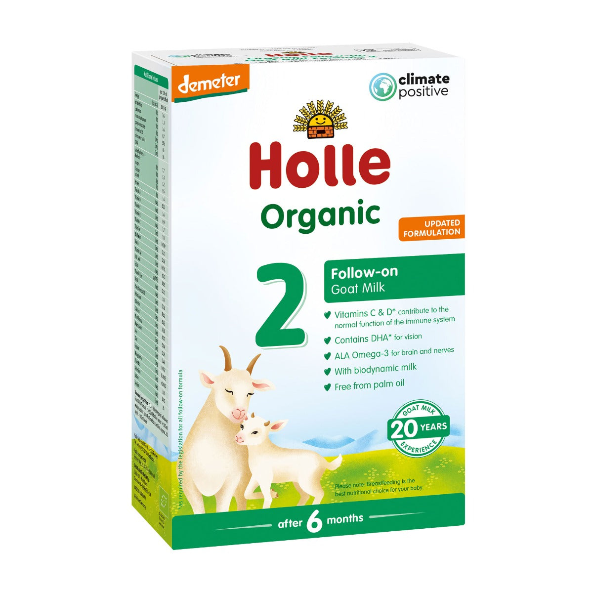 Holle Bio formula lapte de capra organic pentru bebelusi 2, 6m+, 400 g Imagine principală a produsului