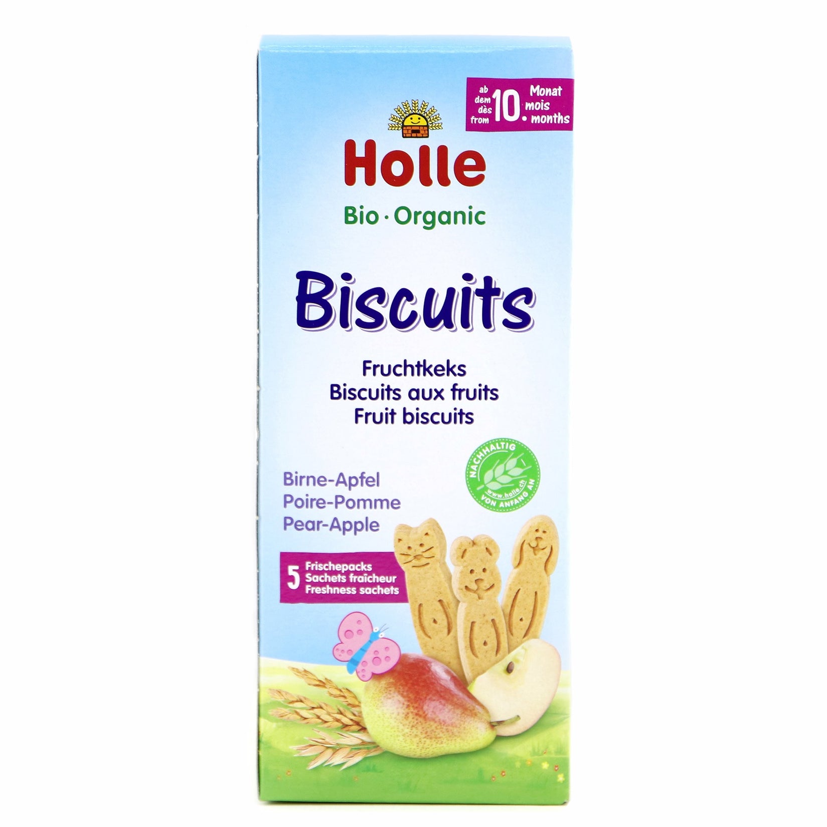 Holle Bio-Organic biscuiti cu mere si pere  
