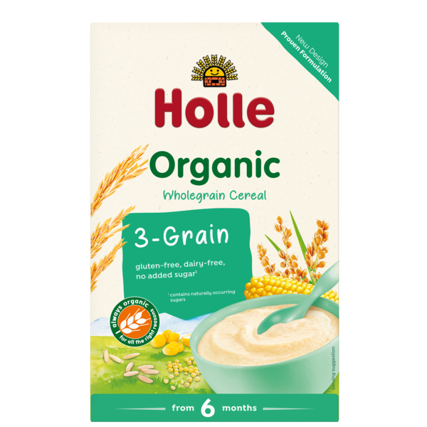 Holle Bio cereale bio din orez, porumb si mei fara lapte 6m+, 250 g