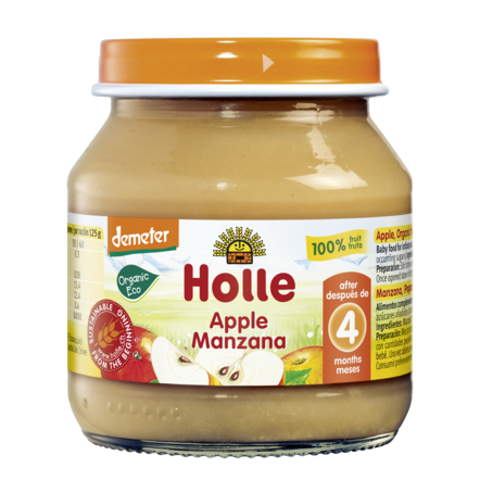 Holle piure de mere 4 luni+, 125 g Imagine principală a produsului