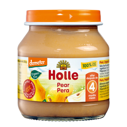 Holle piure de pere 4 luni+, 125 g Imagine principală a produsului