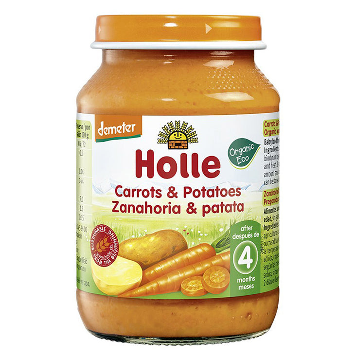 Holle Bio piure Eco de morcovi si cartofi 4 luni+, 190 g