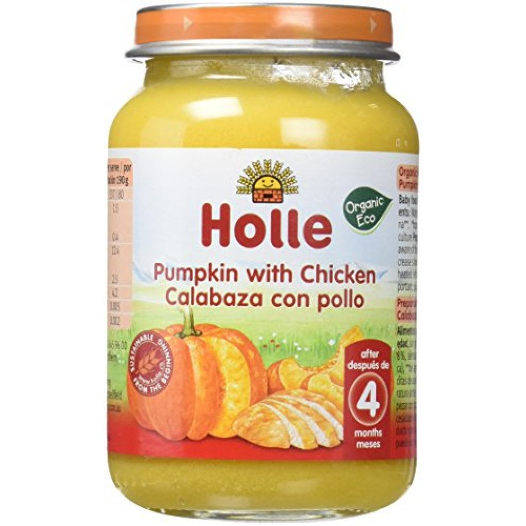 Holle Bio piure Eco din dovleac si pui 6 luni+, 190 g Imagine principală a produsului