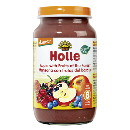 Holle Bio piure Eco din mere si fructe de padure 8 luni+, 220 g