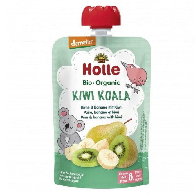 Holle Bio piure fructe de pere, banane și kiwi 8 luni+, 100 g 01 Imagine principală a produsului