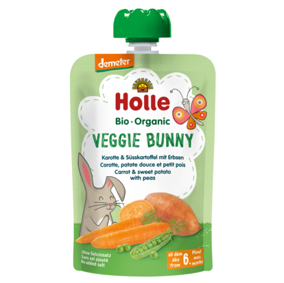 Holle Bio piure legume cu morcovi si cartofi dulci 6m+, 100 g