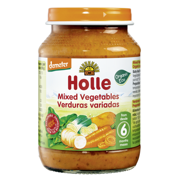Holle piure cu mix de legume 6 luni+, 190 g