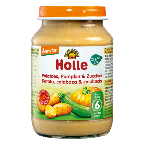 Holle piure de cartofi, dovleac si dovlecei 6 luni+, 190 g