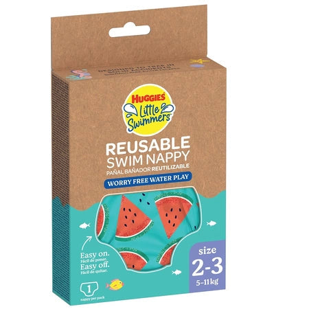 Huggies chilotel scutec pentru inot refolosibil Little Swimmers Nr. 2-3 pentru 5-11 kg Watermelon
