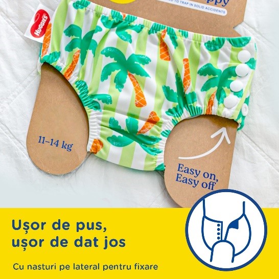 Huggies chilotel scutec pentru inot refolosibil Little Swimmers Nr. 3-4 pentru 11-14 kg Tropical