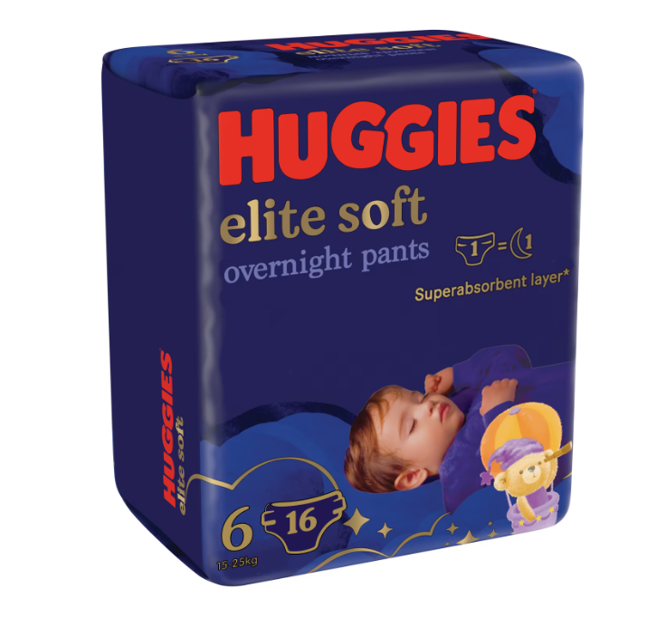 Huggies scutec copii de noapte Elite Soft marimea 6 
