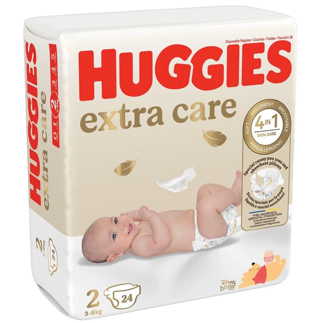 Huggies scutec copii Extra Care 2 pentru 3-6 kg 24 buc Imagine principală a produsului