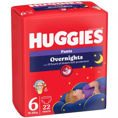 Huggies scutec copii Overnights Pants 6 pentru 15-25 kg 22 buc
