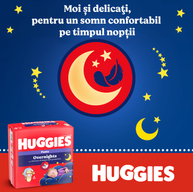 Huggies scutec copii Overnights Pants