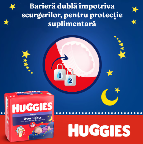 Huggies scutec copii Overnights Pants