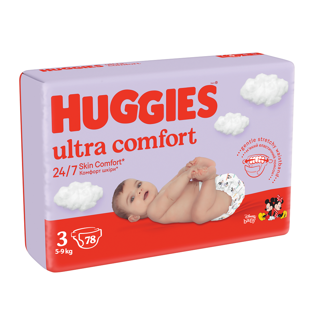 Huggies scutece copii Ultra Comfort 3 pentru 5-9 kg, 78 buc Imagine principală a produsului