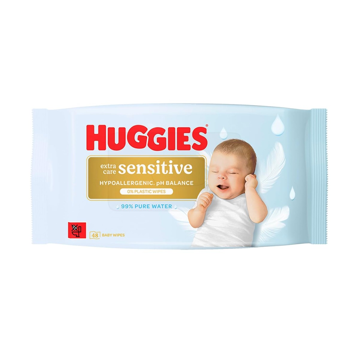 Huggies servetele umede Extra Care Sensitiv Trio 0m+ 3x48 buc