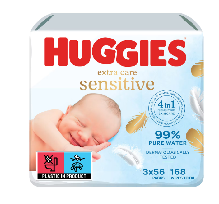 Huggies servetele umede Pure Extra Care 0m+ 3x56 buc