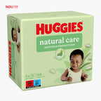 Huggies Servetele umede trio Natural Care cu aloe vera 3x56