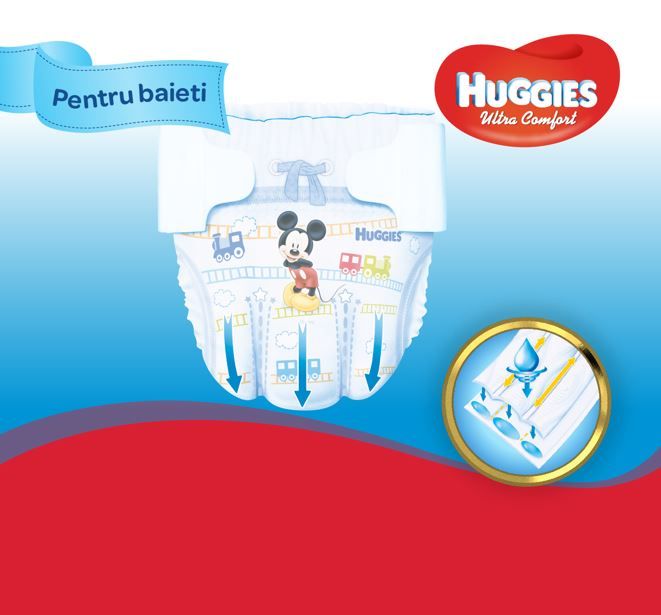 Huggies scutece copii Ultra Comfort 3 Mega Pack pentru 5-9 kg