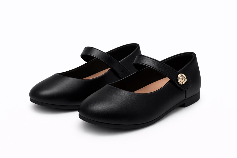 i`Miss Q pantofi fetite tip balerini 24-30 Black Imagine principală a produsului