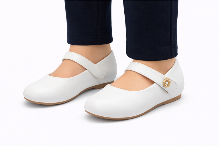 i`Miss Q pantofi fetite tip balerini 25-35 White