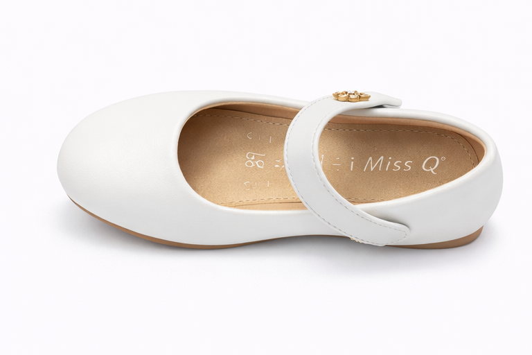 i`Miss Q pantofi fetite tip balerini 25-35 White