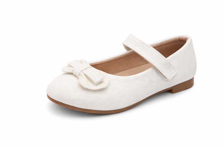 i`Miss Q pantofi fetite tip balerini cu fundita 24-30 White